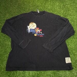 Vintage Platinum FUBU Fat Albert Junkyard Gang Black Long Sleeve Shirt Mens 2XL